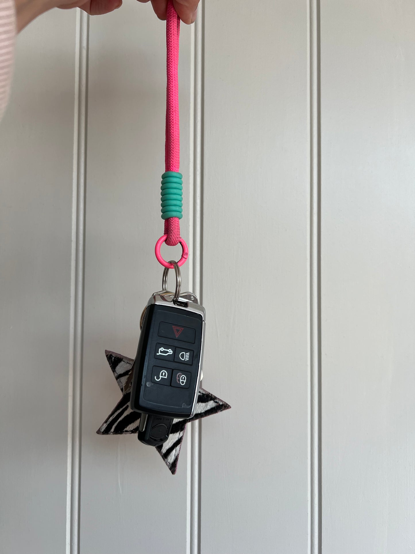 Wrist lanyard Keyring ~ Pink
