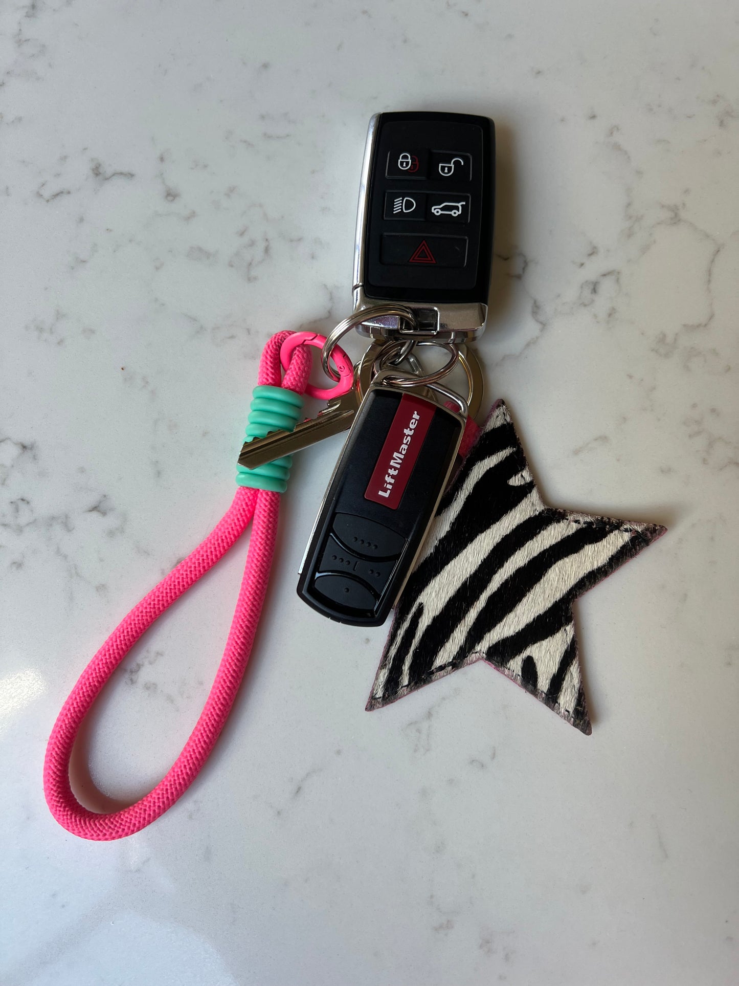 Wrist lanyard Keyring ~ Pink