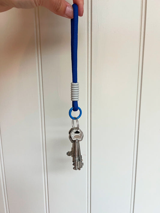 Wrist lanyard Keyring ~ Blue