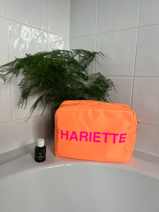 Personalised Wash Bag - Orange