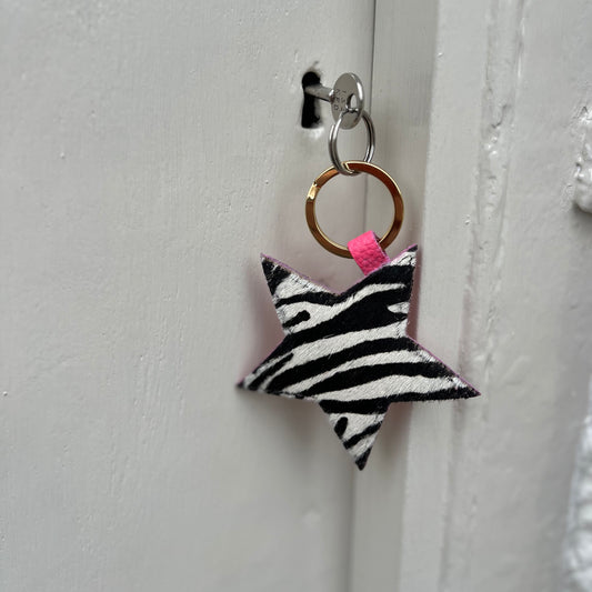 Zebra  Star Keyring