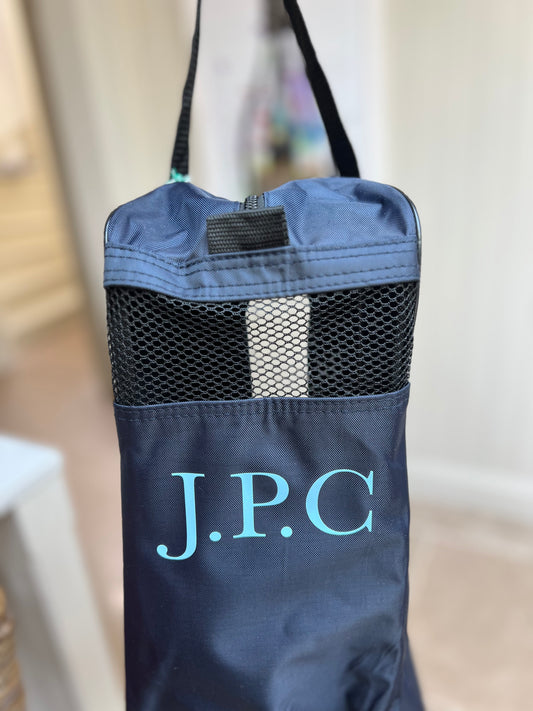 Personalised Tall Boot Bag - Navy Blue